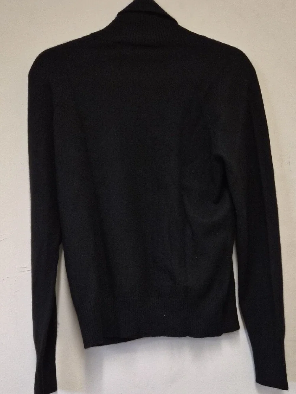 Ann Taylor Black Turtleneck Sweater - Ribbed Trim Size L